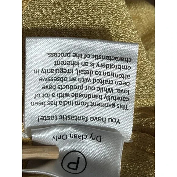 Rococo Sand Skirt Woman's S Mini Silk Floral Gold Details Ruffles Pleated B - Picture 6 of 8